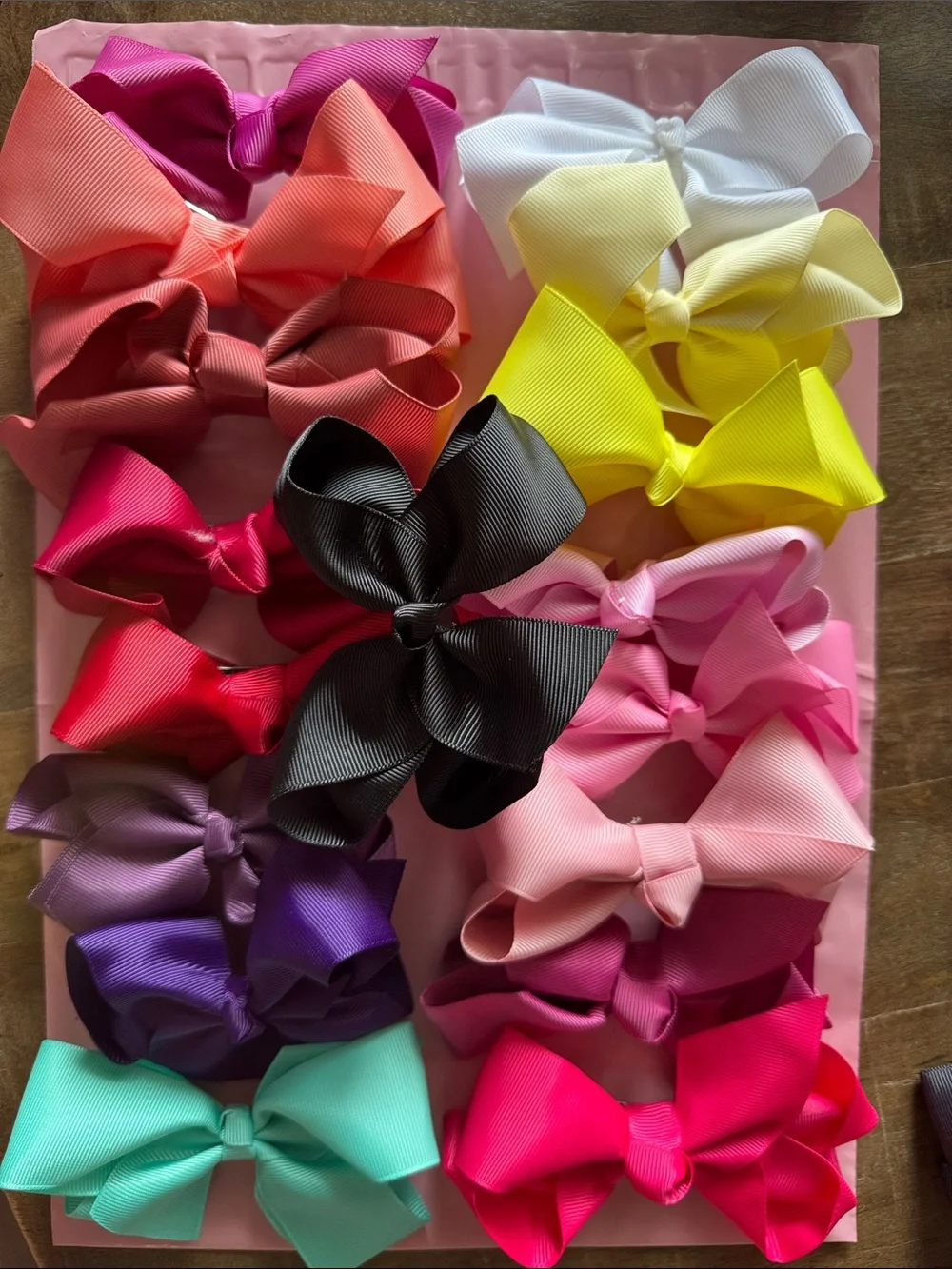 17 - 5” Kids Bow Hair Clips Set - Assorted Colors